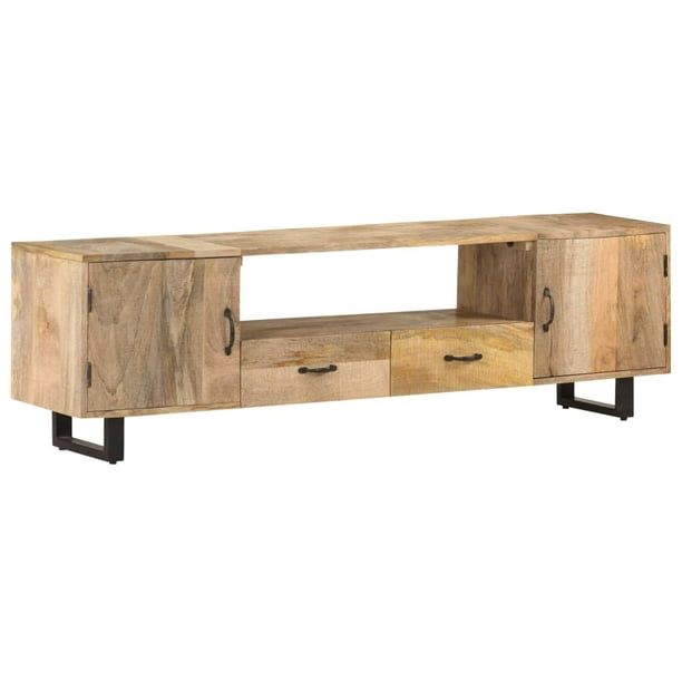 TV Cabinet 59.1x11.8x17.7 Solid Mango Wood 